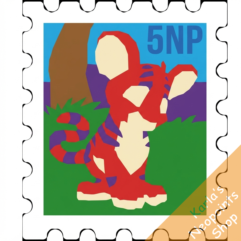 Mystery Island Kougra Stamp