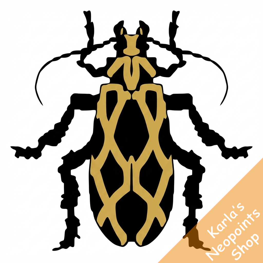 Orange Patterned Collectable Scarab
