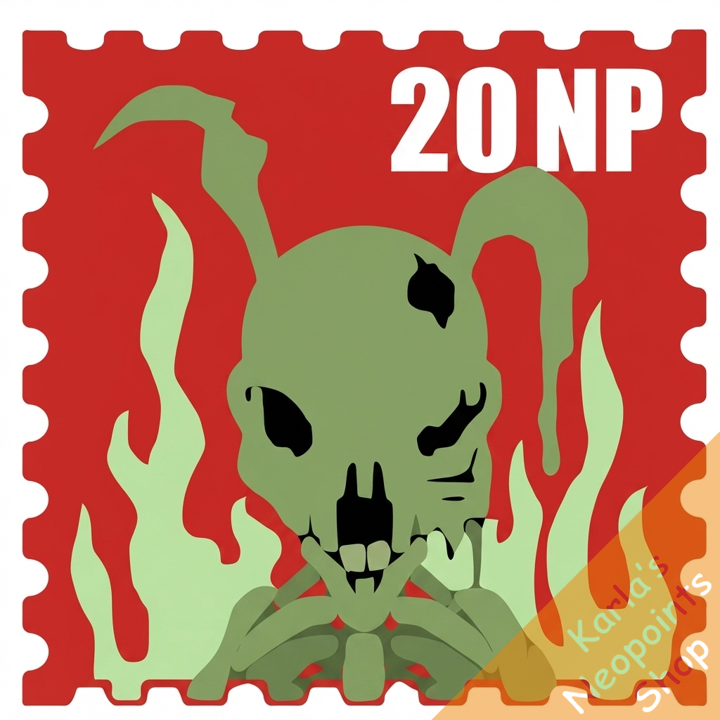 Rotting Skeleton Stamp