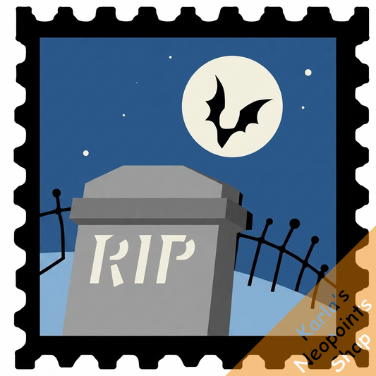 Spooky Gravestone Stamp