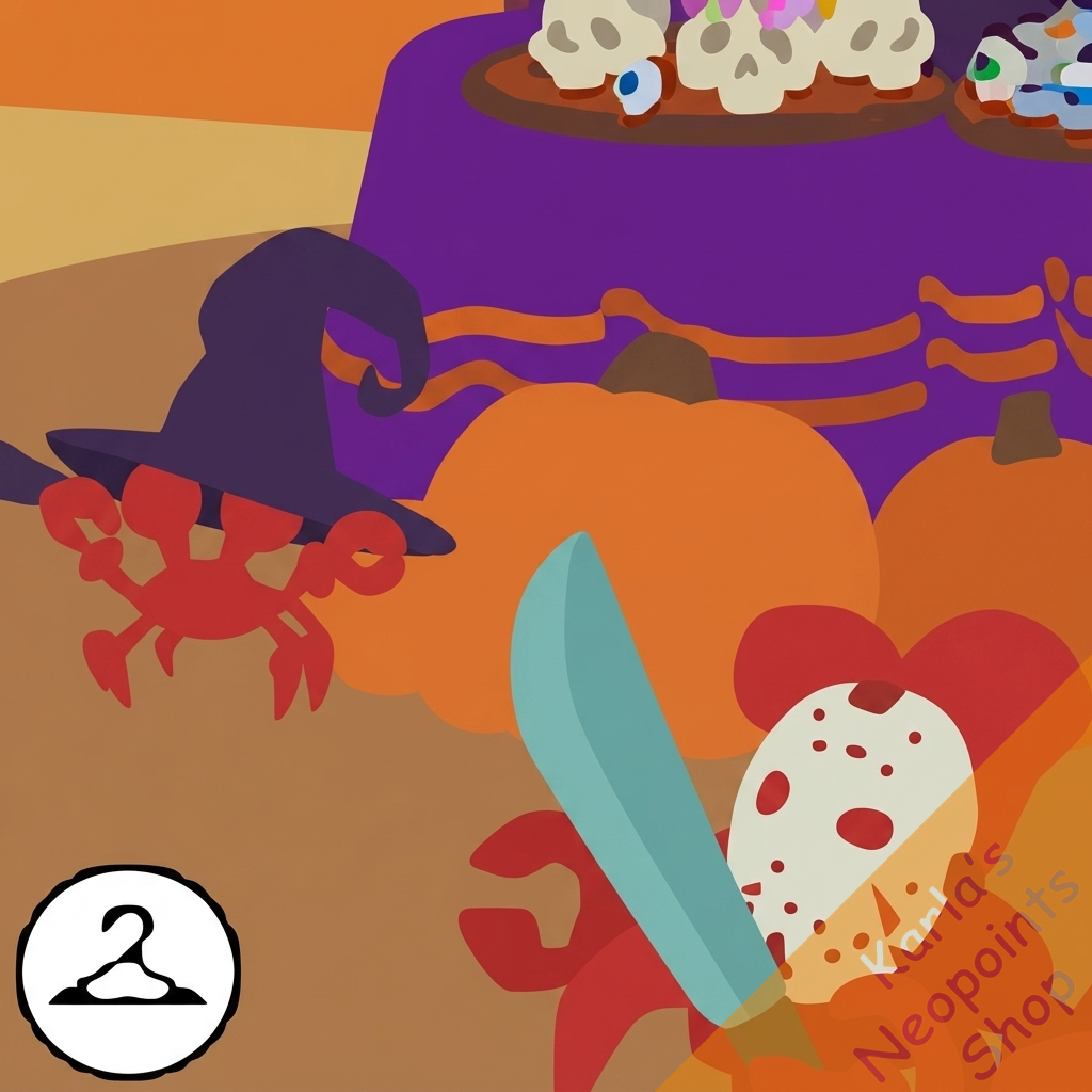 Crabby-bot Halloween Beach Bash Background