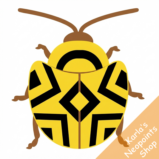 Yellow and Black Collectable Scarab