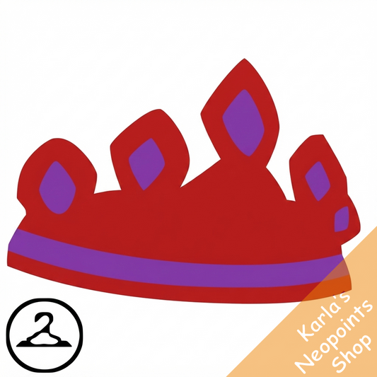Fanciful Red Gemmed Crown