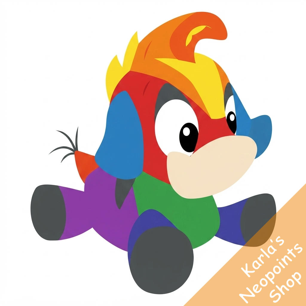 Rainbow Moehog Plushie