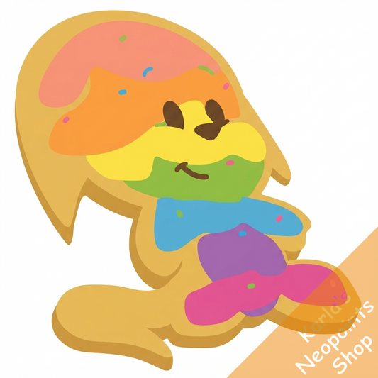 Rainbow Kacheek Cookie