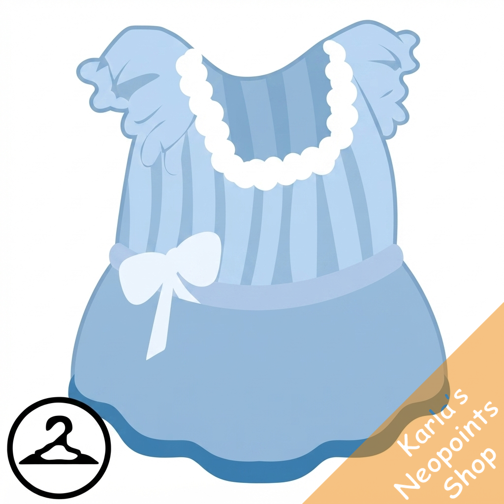 Baby Blue Striped Dress