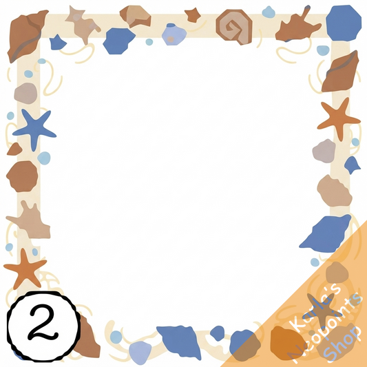 Scattered Sea Shells Frame