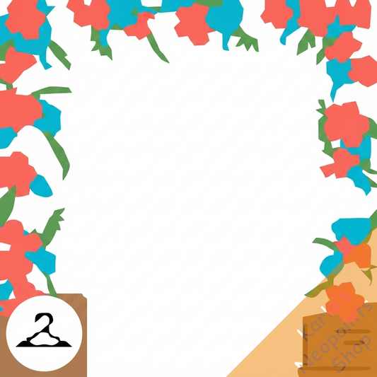 Rustic Arbor with Flowers Frame