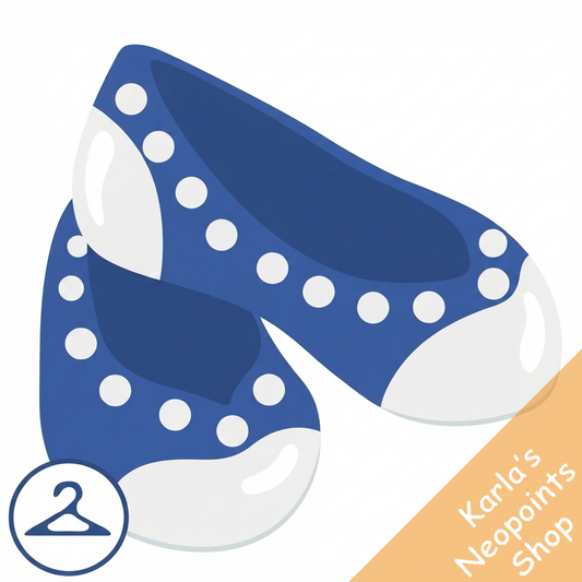 Silver Studded Blue Shoes