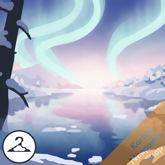 Scenic Winter Lights Background