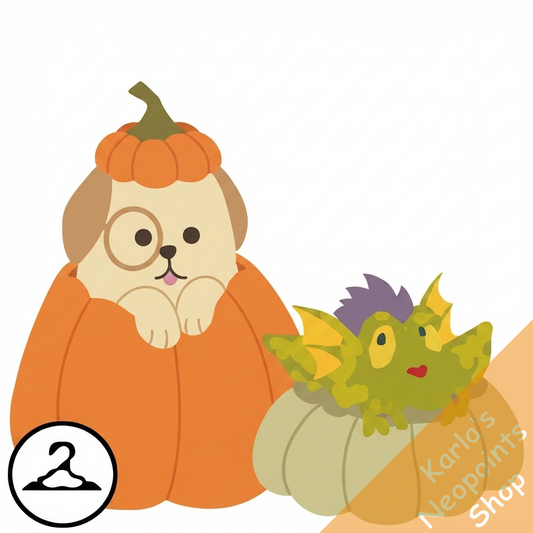 MME28-S5a: Pumpkin Playing Petpets Foreground