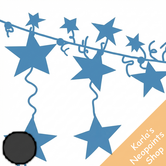 MME4-S3: Sparkling Winter Star Garland