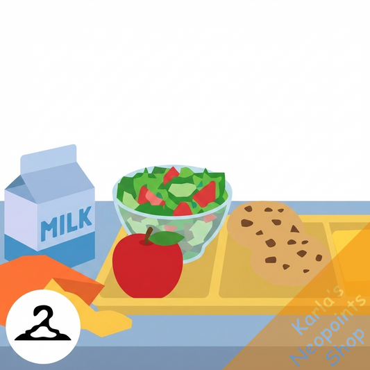 School Cafeteria Food Foreground
