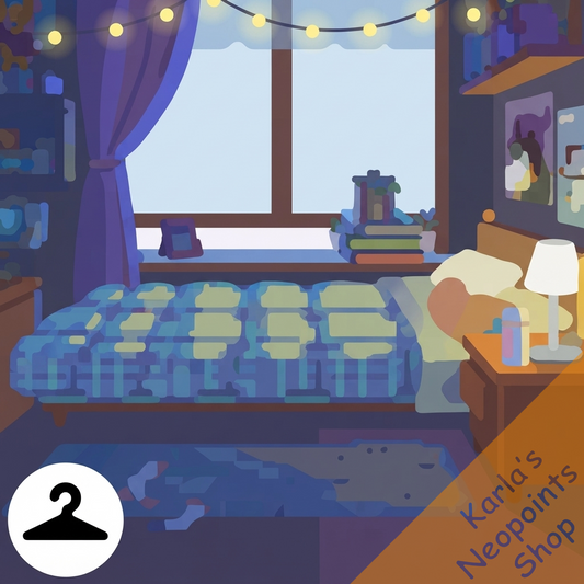 Nighttime Bedroom Background Item