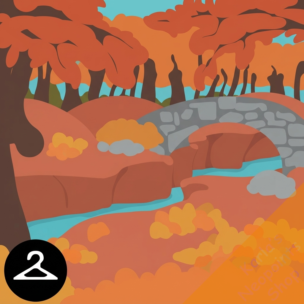 Autumn Bridge Background