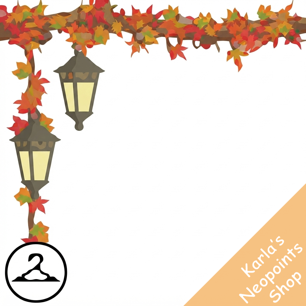 Hanging Lanterns and Leaves Garland