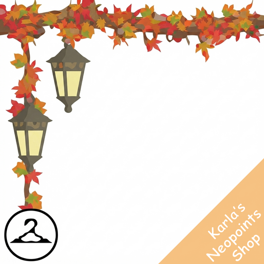 Hanging Lanterns and Leaves Garland