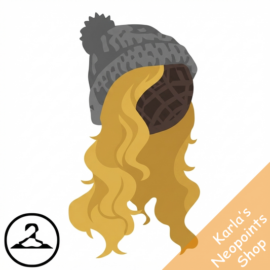 Dyeworks Black: Maraquan Fall Beanie Long Curly Wig