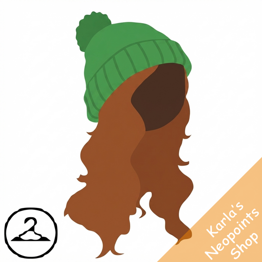 Dyeworks Green: Maraquan Fall Beanie Long Curly Wig