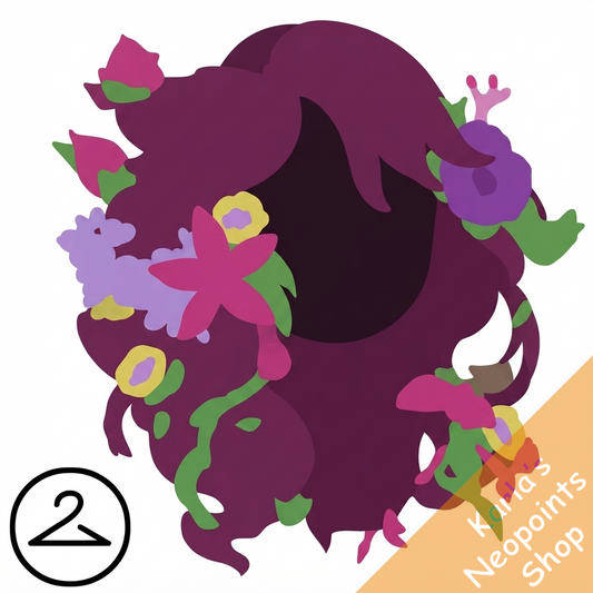 Silk Wig with Flowers
