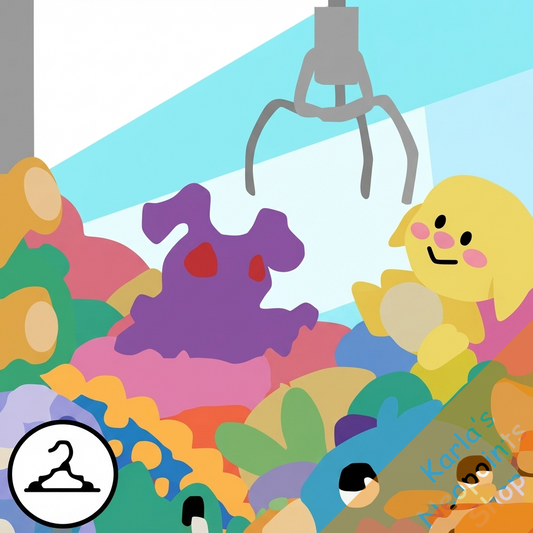 In a Claw Machine Background