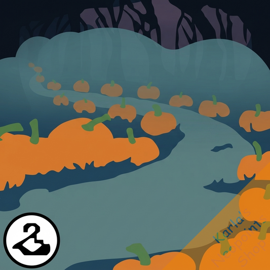 Spectral Pumpkin Path Background