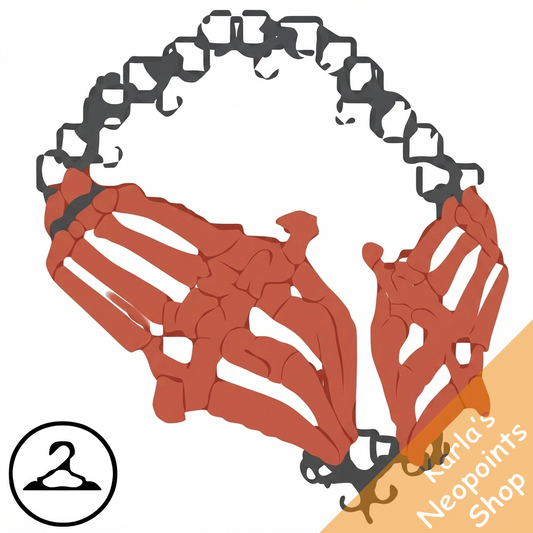 Skeleton Hands Necklace