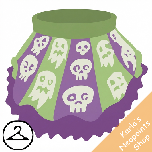 Skull Patterned Skirt