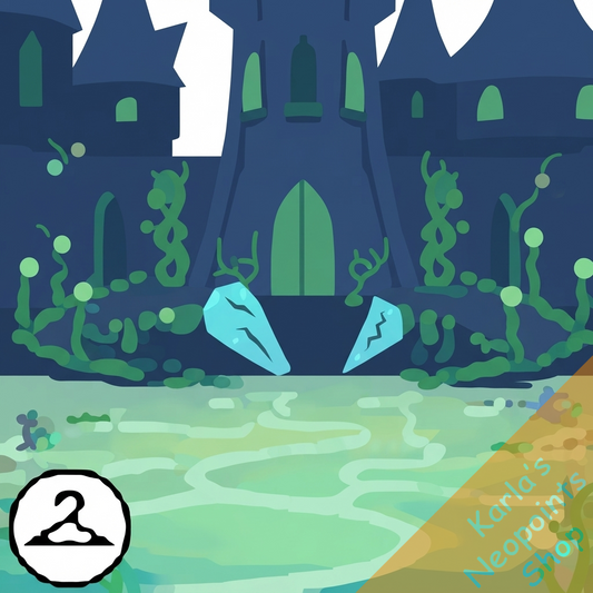 Underwater Haunted Castle Background