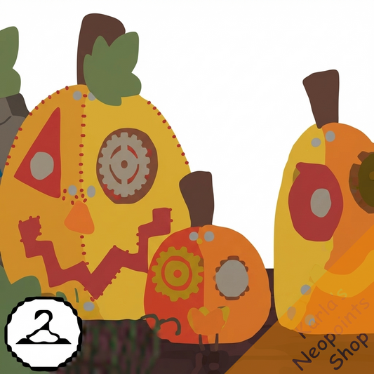 Silly Face Pumpkins Foreground