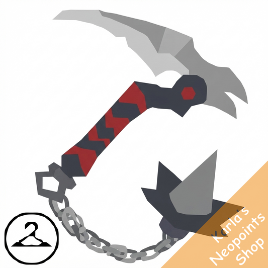 Silver Sickle and Chain Handheld