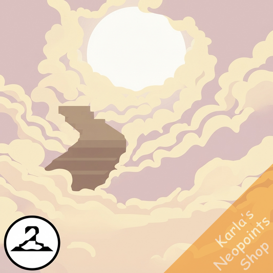 Stairway Through the Clouds Background