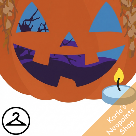 In a Jack-o-Lantern Background