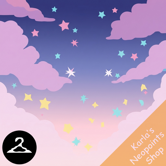 Sky Full of Cotton Candy Clouds Background