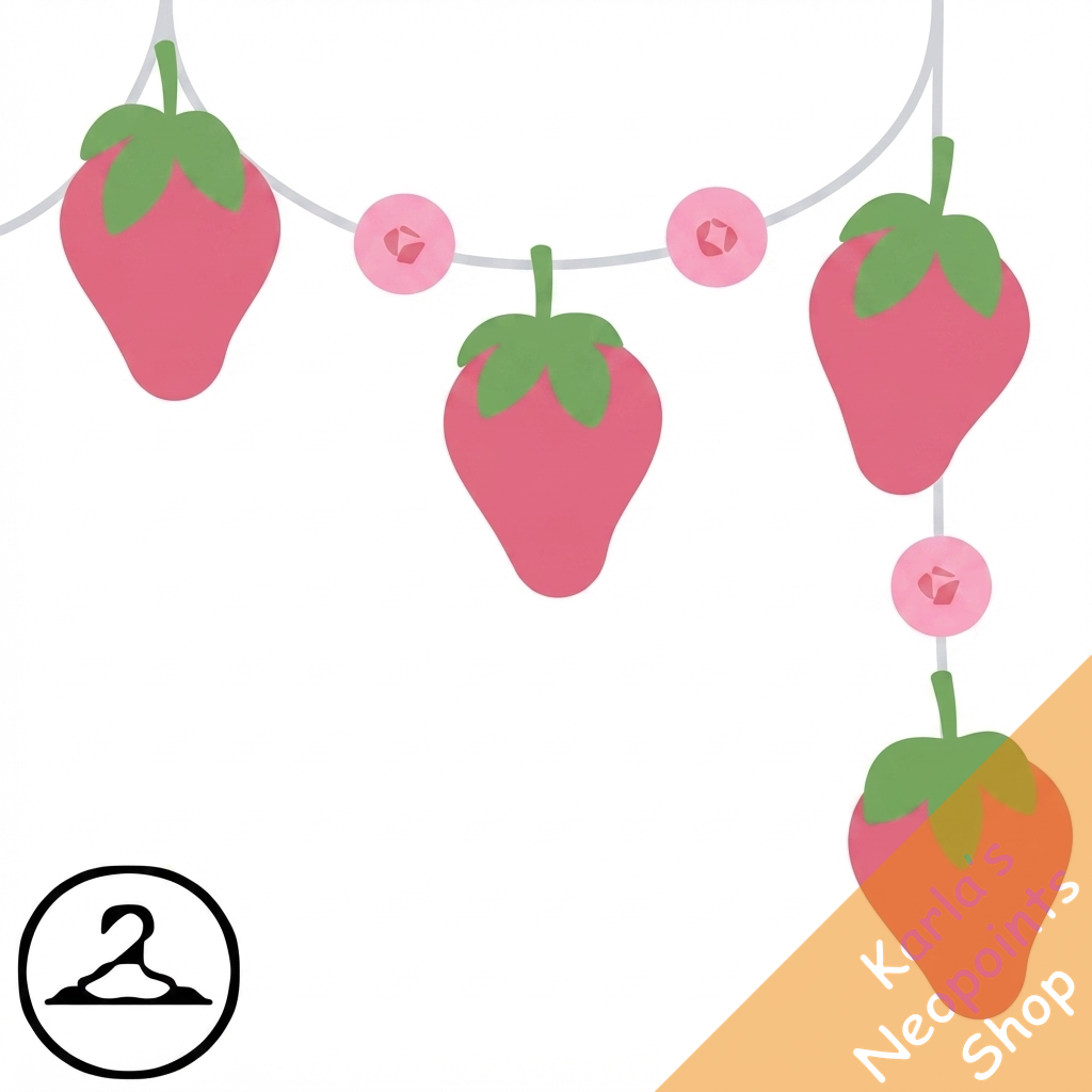 Pink Strawberry Plushie Garland