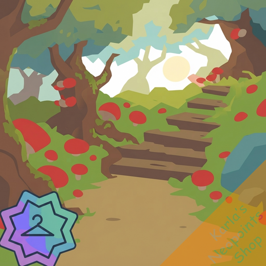 Mushroom Forest Background