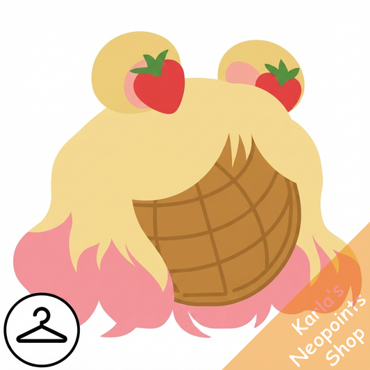 Strawberry Ombre Wig with Buns