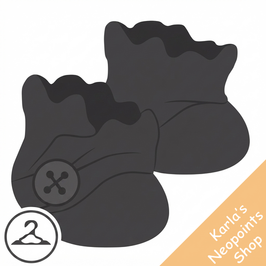 Dyeworks Black: Baby Button Boots