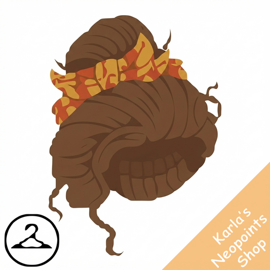 Fall Messy Bun with Plaid Bandana Wig