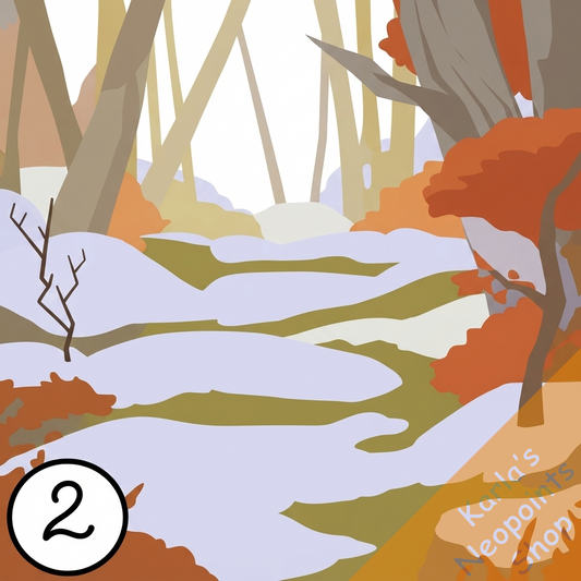 Snowy Fall Forest Background