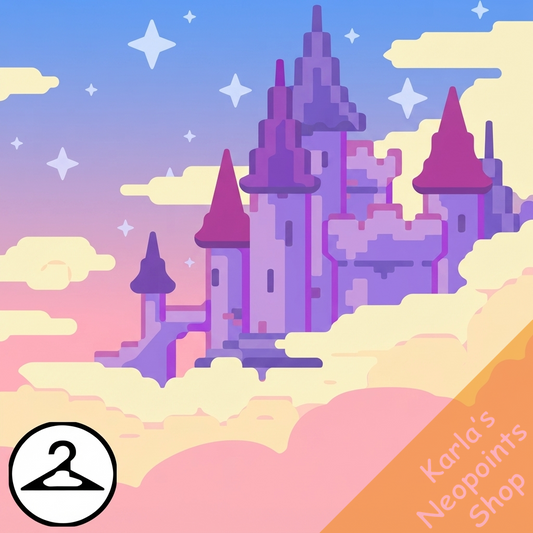 Pixel Faerieland Clouds Background