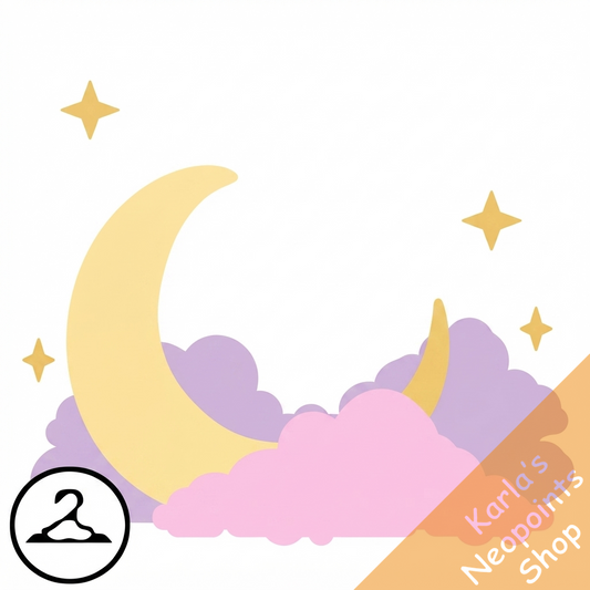Pixel Moon and Cloud Trinket