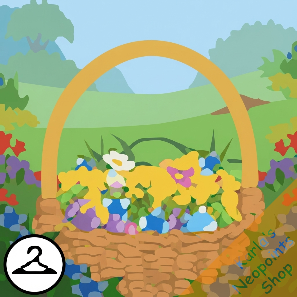 Baby in an Easter Basket Background