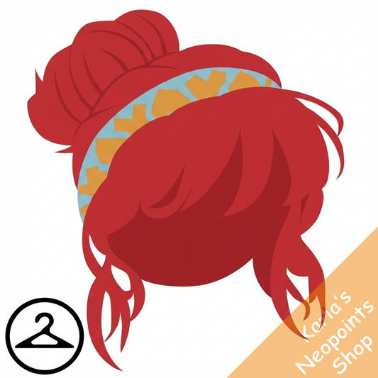 Dyeworks Red: Baby Bun with Heart Headband