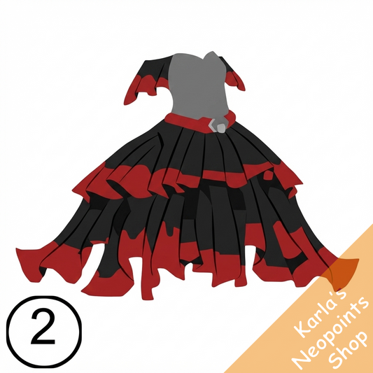 Dyeworks Black: Maraquan Peach Ruffled Gown
