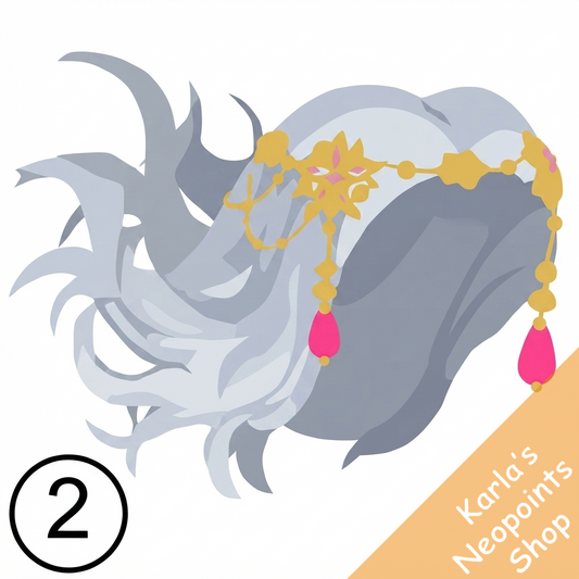 Dyeworks White: Maraquan Wig with Ocean Jewels