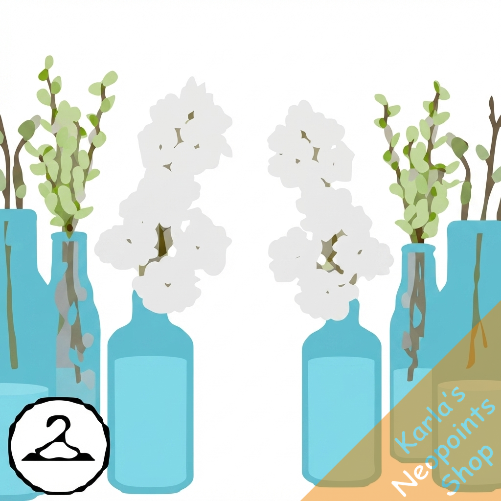 Dyeworks Blue: Rose Gold Vases with Flowers