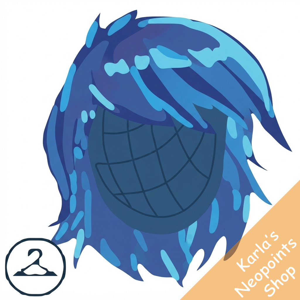 Dyeworks Blue: Mutant Stylish Jet Black Wig