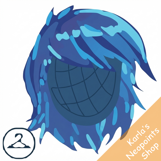 Dyeworks Blue: Mutant Stylish Jet Black Wig