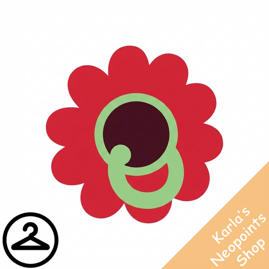 Dyeworks Red: Baby Spring Flower Binky